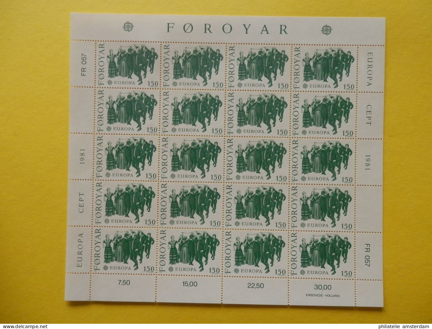 Faroes 1981, FULL SHEETS / EUROPA CEPT: Mi 63-64, ** -KB - 1981