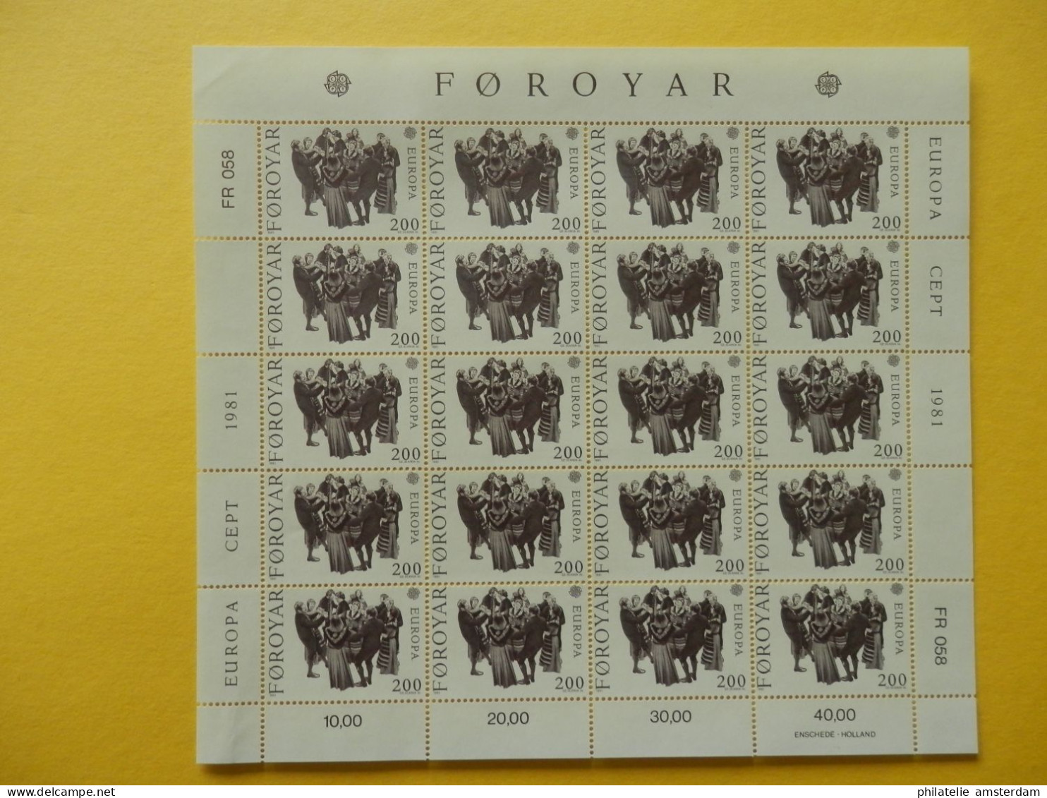 Faroes 1981, FULL SHEETS / EUROPA CEPT: Mi 63-64, ** -KB - 1981