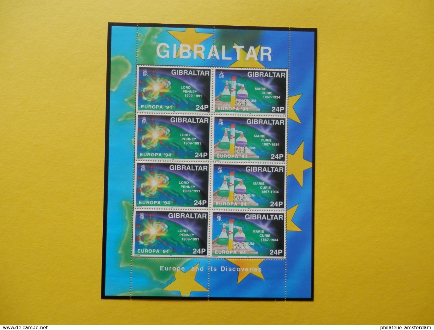 Gibraltar 1994, FULL SHEETS / EUROPA: Mi 683-86, ** -KB - 1994