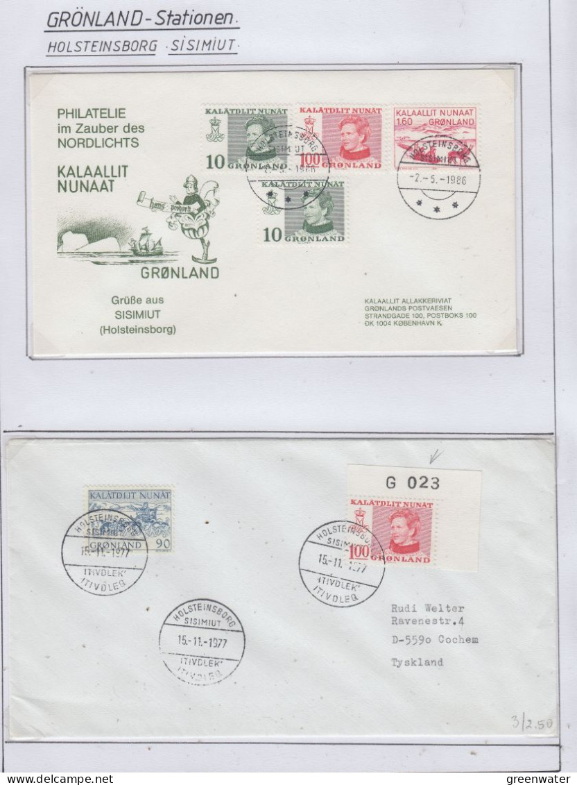 Greenland  Holsteinsborg Sisimiut 2 Covers + 1 Registered (KG174) - Stazioni Scientifiche E Stazioni Artici Alla Deriva