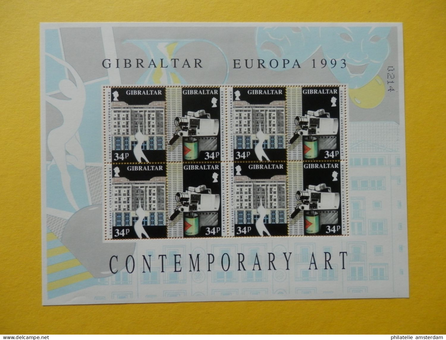 Gibraltar 1993, FULL SHEETS / EUROPA /ARTS: Mi 654-57, ** -KB - 1993