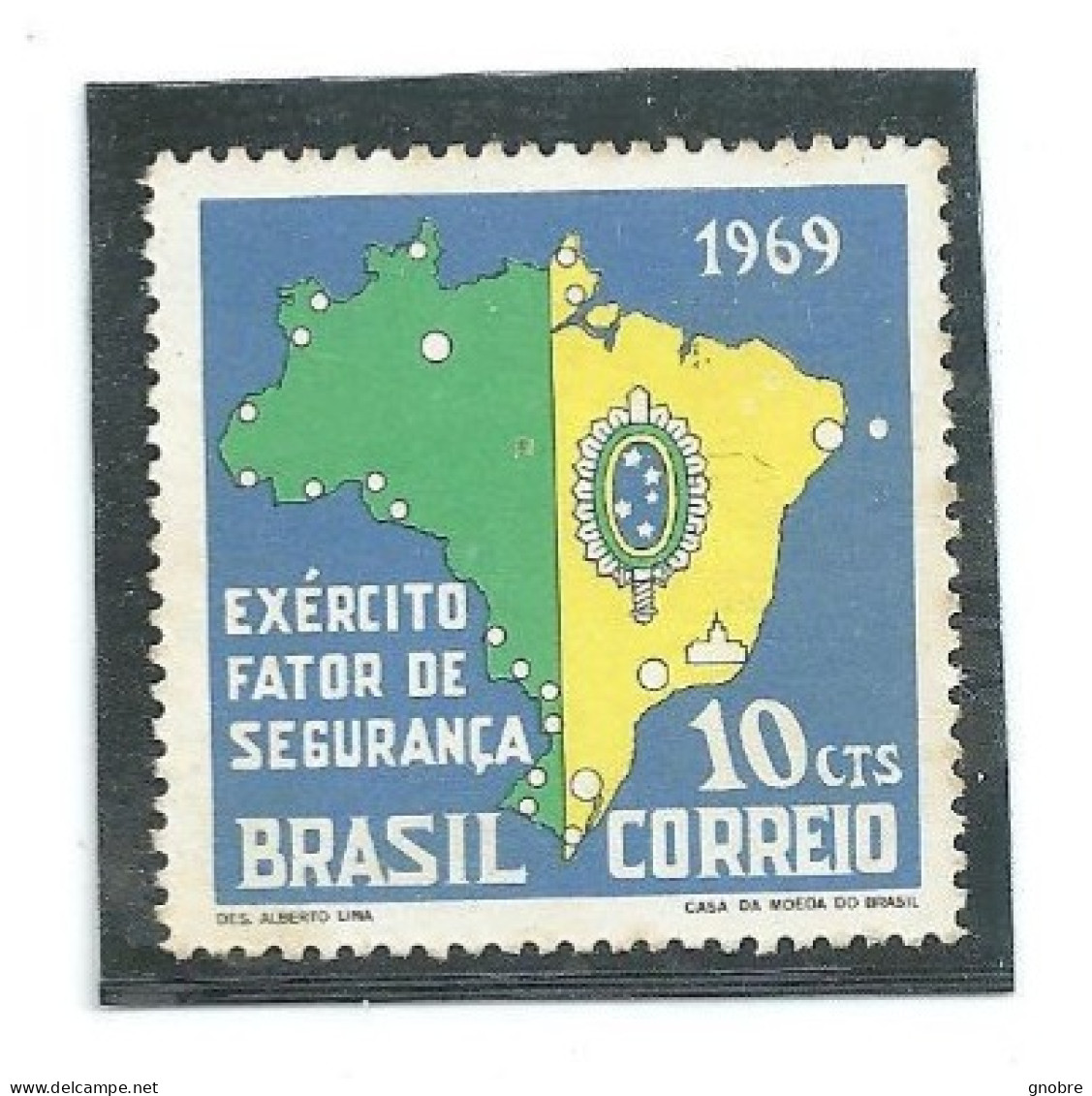 BRAZIL 1969 RHM C0664 EXÉRCITO THE ARMY FLAG - Unused Stamps