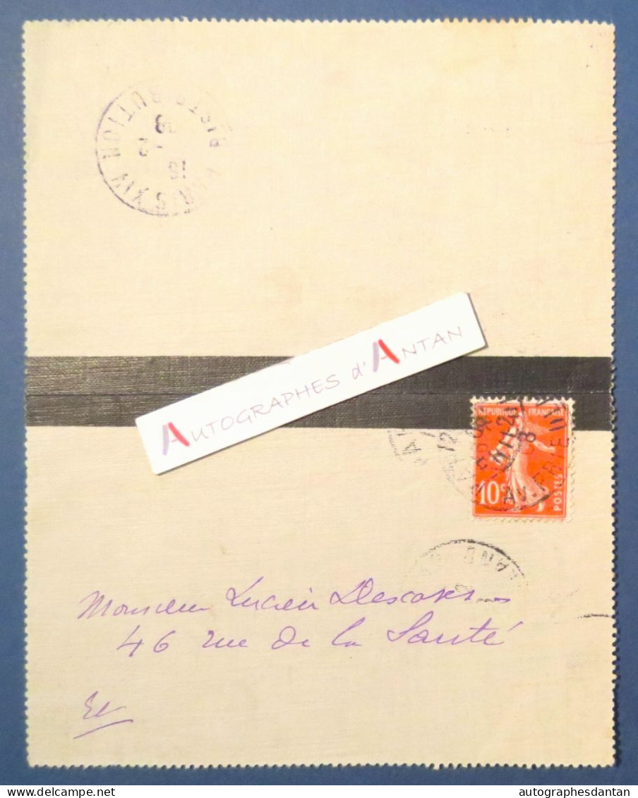 ● Robert De FLERS 1908 à Lucien DESCAVES Article BARBEY D'AUREVILLY Carte Lettre Autographe - Scrittori