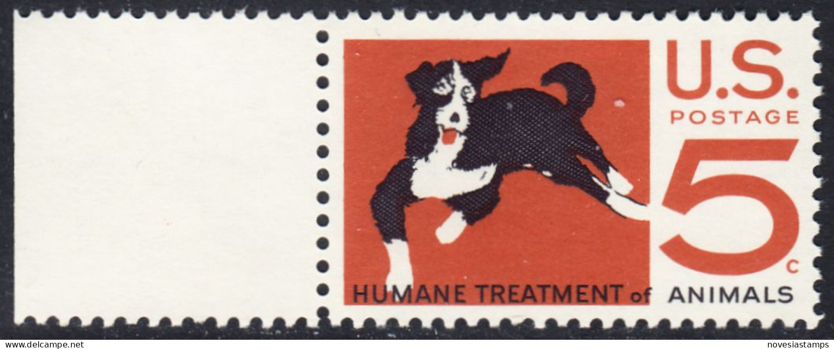 !a! USA Sc# 1307 MNH SINGLE W/ Left Margin - Treatment Of Animals - Nuovi