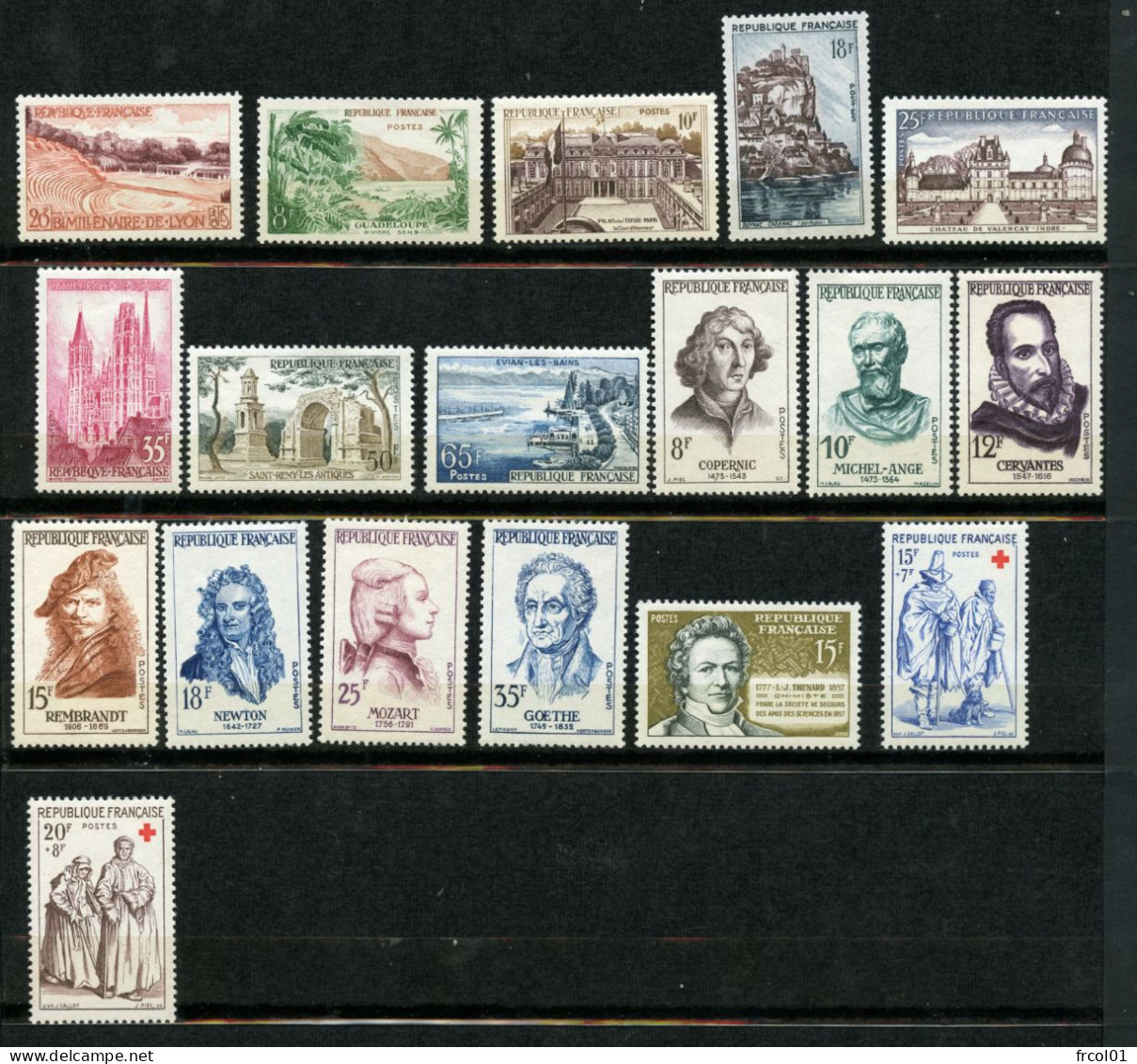 France, Yvert Année Complète 1957** Luxe, 1091/1141, 52 Timbres , MNH - 1950-1959