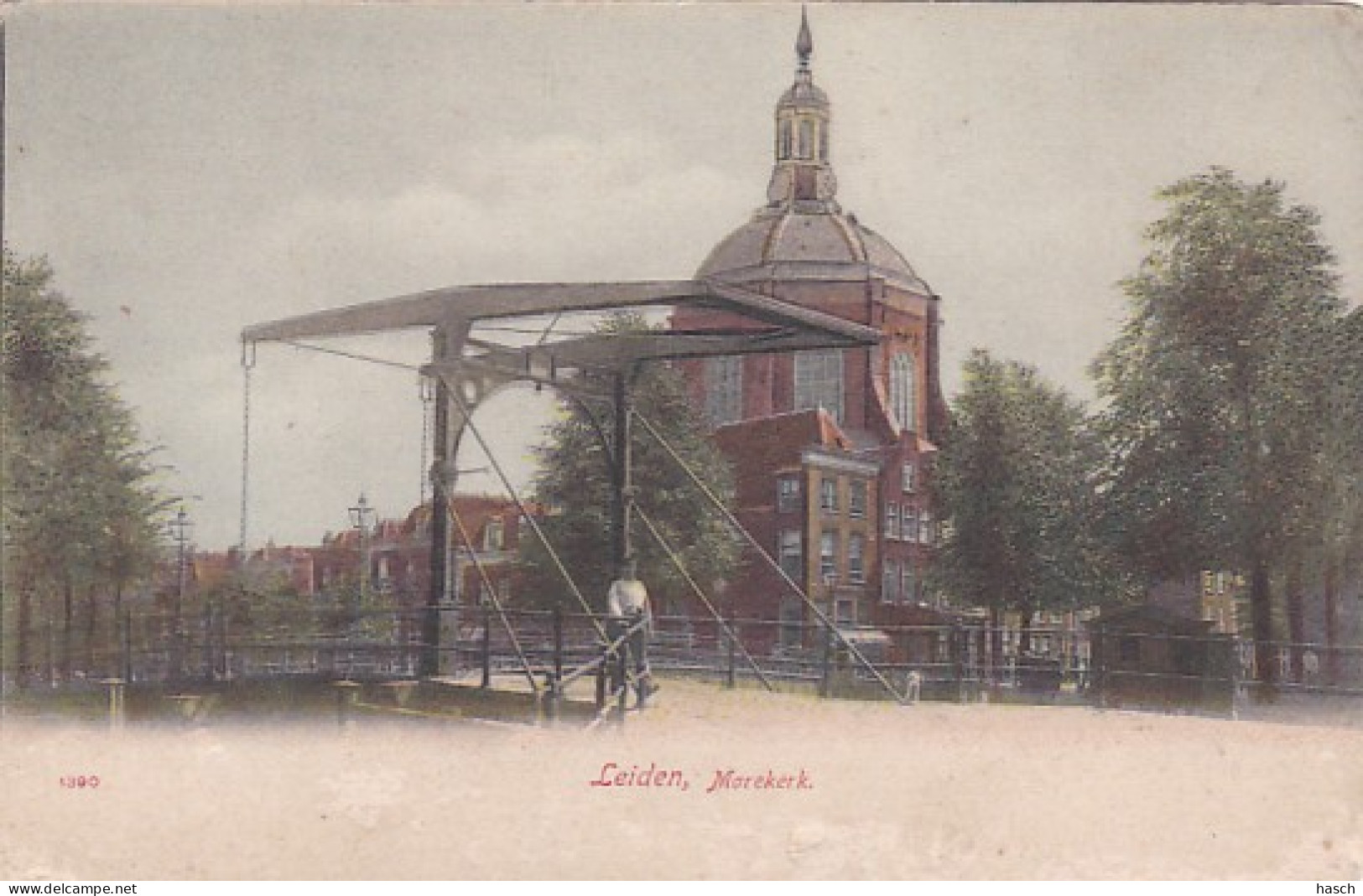 485340Leiden, Marekerk Rond 1900. (zie Hoeken)  - Leiden