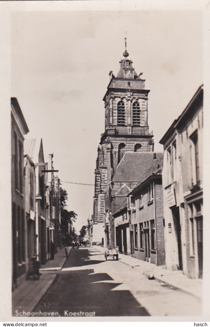 485389Schoonhoven, Koestraat. (Fotokaart)  - Schoonhoven