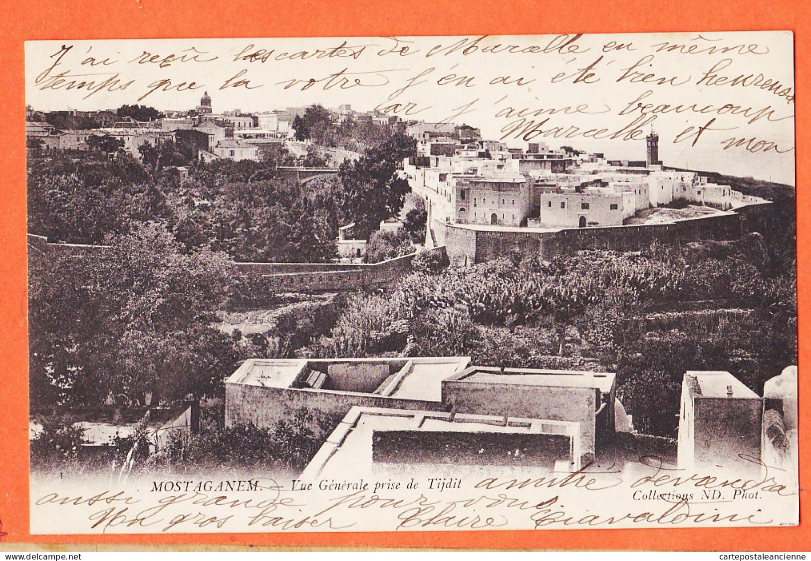 36412 / ⭐ MOSTAGANEM Algérie Vue Generale Prise De TIJDIT 1904 à Anne TOUCHE Chez Docteur TEULIERE Foix /  NEURDEIN 116 - Mostaganem