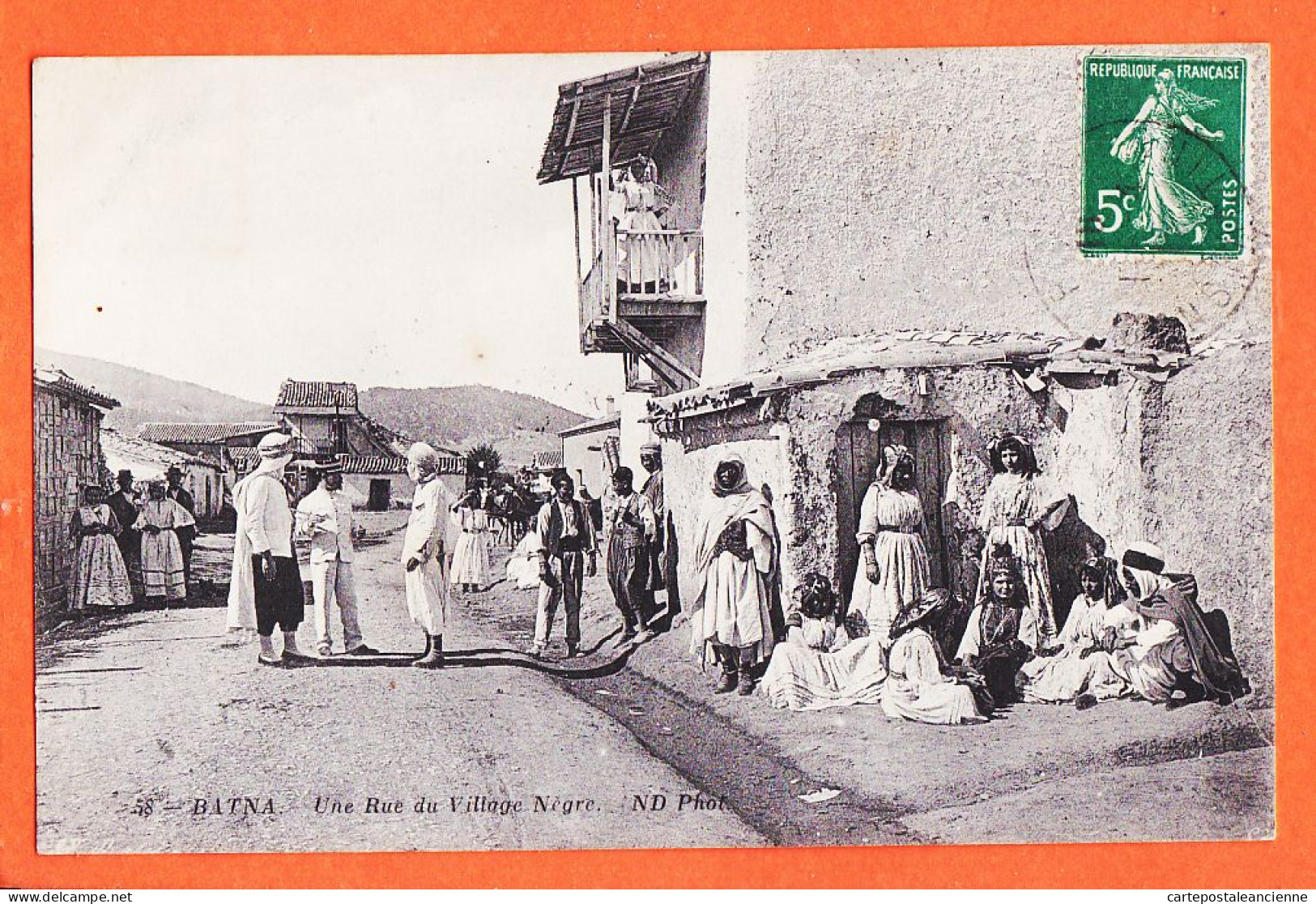 36375 / ⭐ ♥️ BATNA Rue Village NEGRE Tampon Grand-Hotel Des Etrangers BAILLY Propriétaire De PELLE 1912 à GOBERLE Gisors - Batna