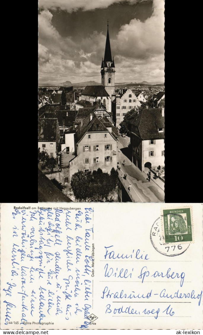 Ansichtskarte Radolfzell Am Bodensee Panorama-Ansicht Mit Hegau-Bergen 1962 - Radolfzell