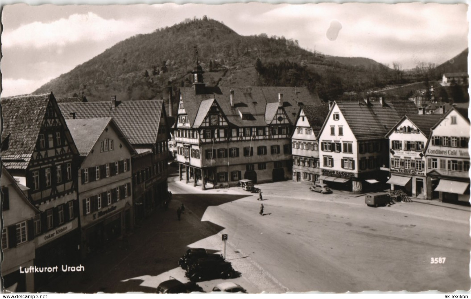 Ansichtskarte Bad Urach Marktplatz Aus Der Vogelschau 1962 - Bad Urach