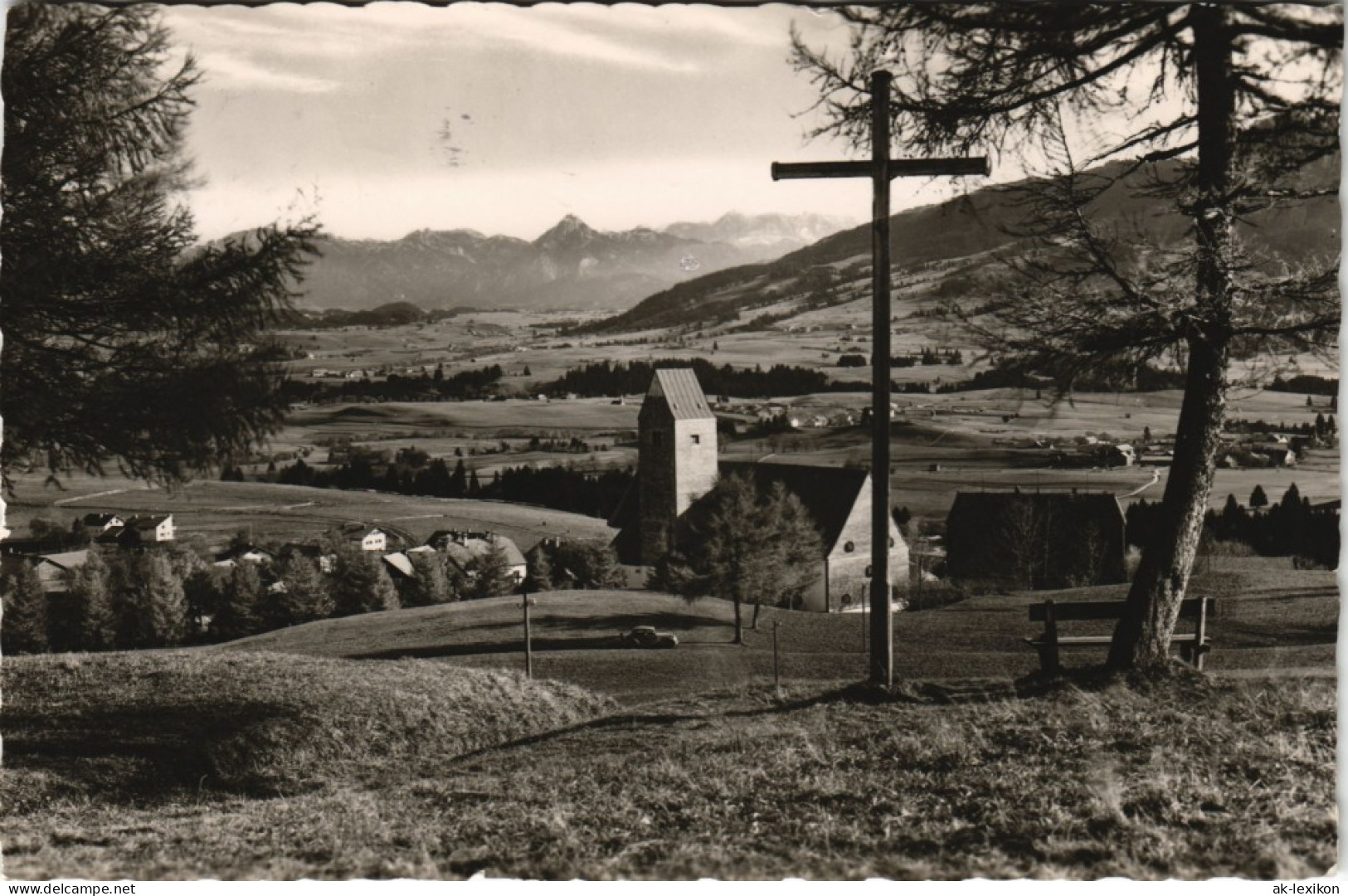 Ansichtskarte Mittelberg-Oy-Mittelberg Totalansicht 1957 - Mittelberg