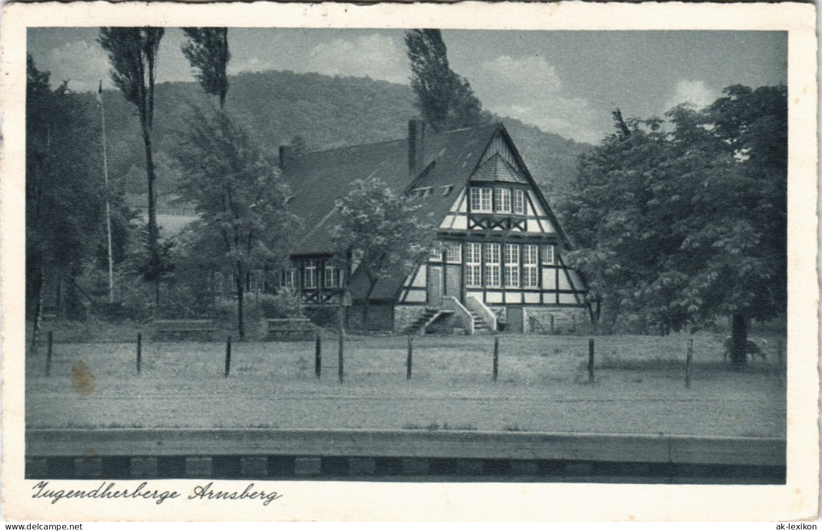 Ansichtskarte Arnsberg Jugendherberge Hellefelderstr. 132 1953 - Arnsberg