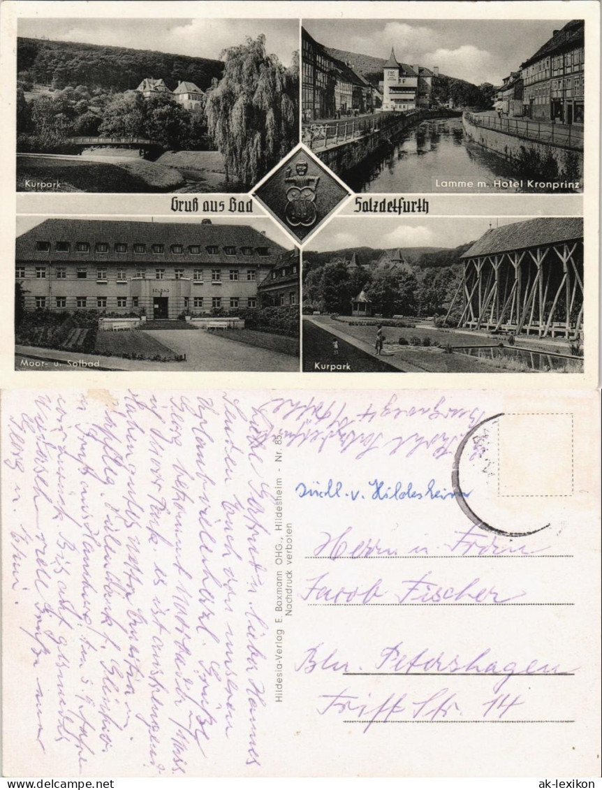 Ansichtskarte Bad Salzdetfurth Mehrbild-AK Mit 4 Stadtteilansichten 1955 - Bad Salzdetfurth