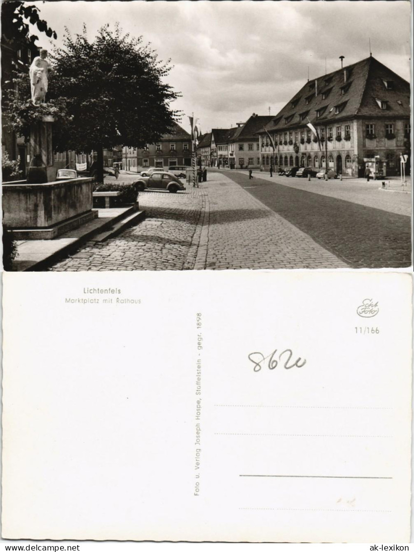 Ansichtskarte Lichtenfels (Bayern) Marktplatz VW Käfer 1962 - Lichtenfels