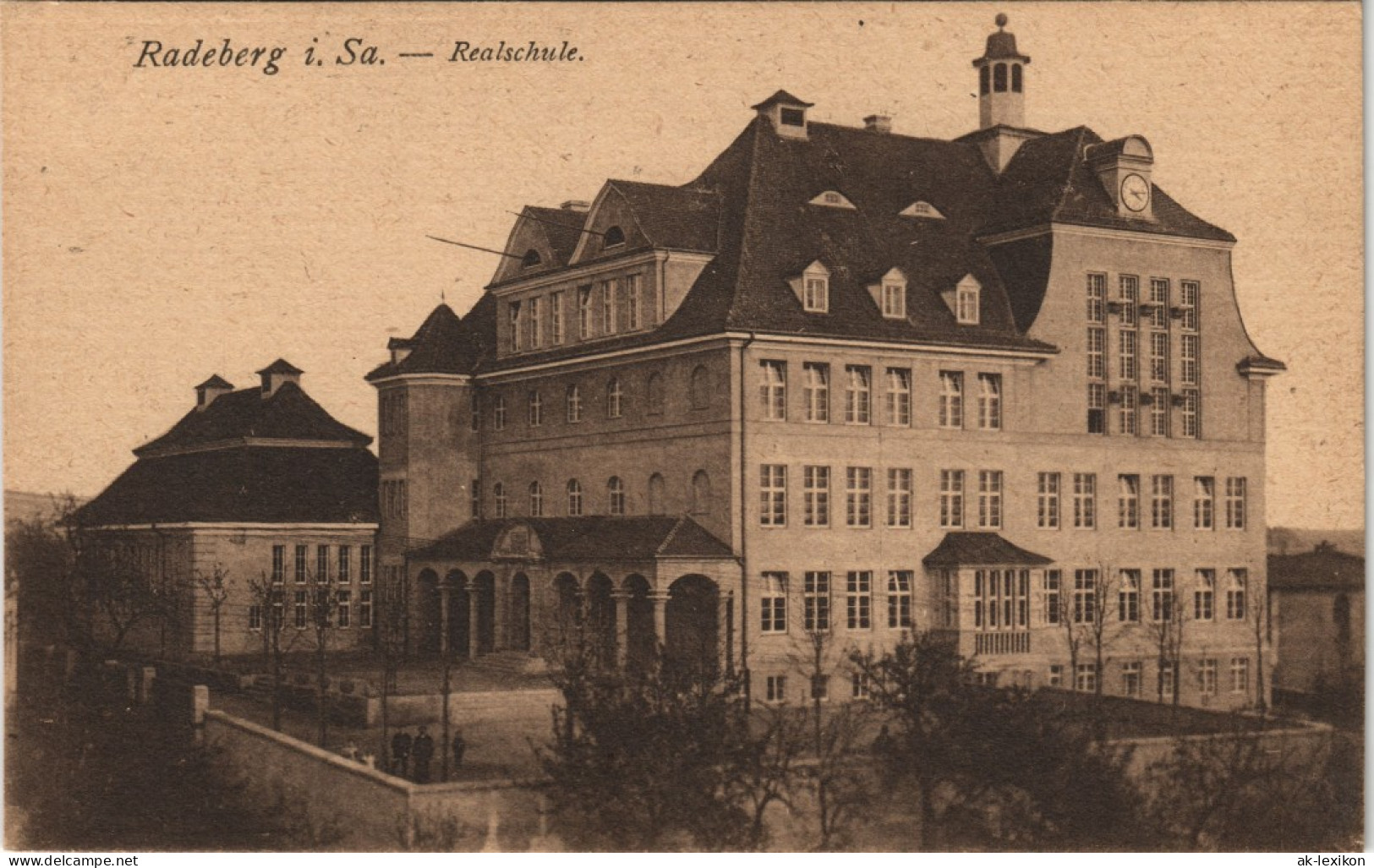 Ansichtskarte Radeberg Realschule 1914 - Radeberg