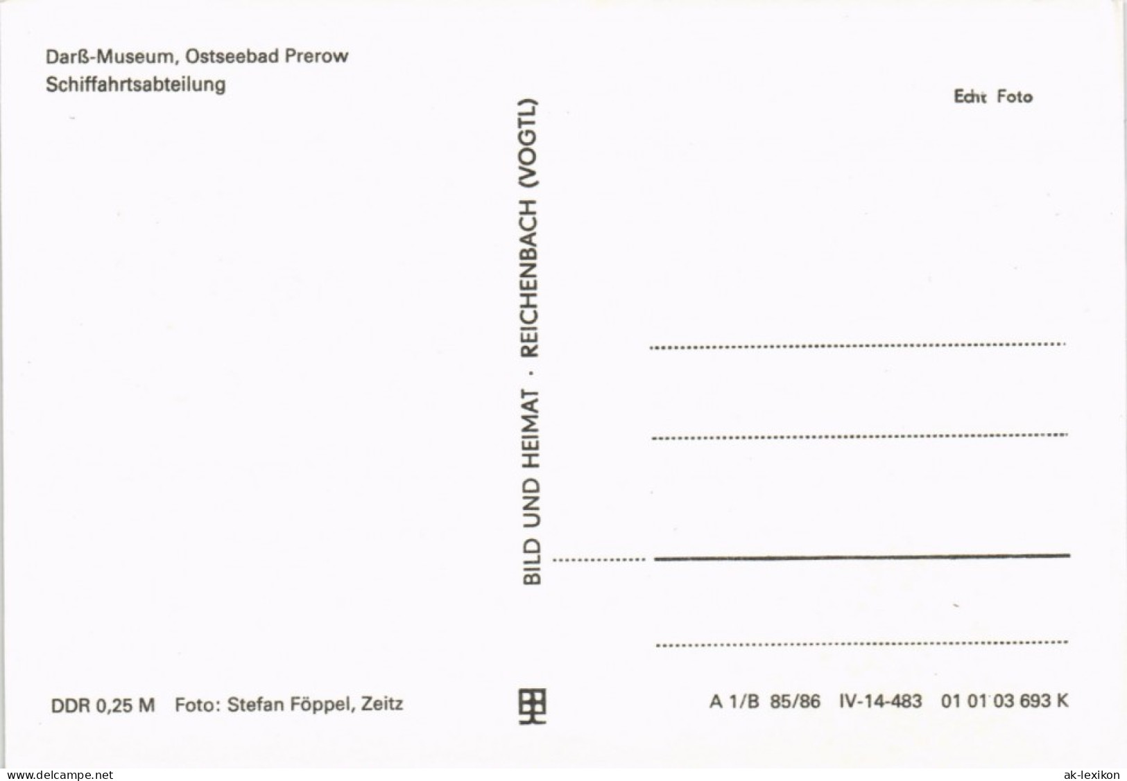 Prerow Darß-Museum, Ostseebad, Schiffahrtsabteilung DDR AK 1986 - Seebad Prerow