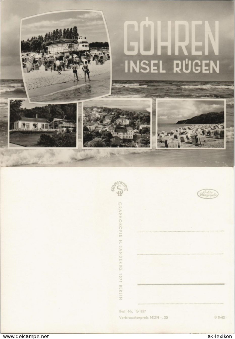 .Mecklenburg-Vorpommern Strand Insel Rügen DDR Mehrbild-AK 1965 - Goehren