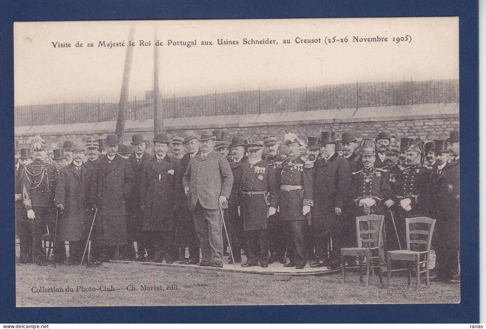 CPA Portugal Royalty Dom Carlos 1905 Visite Aux Usines Schneider Au Creusot Non Circulé - Otros & Sin Clasificación