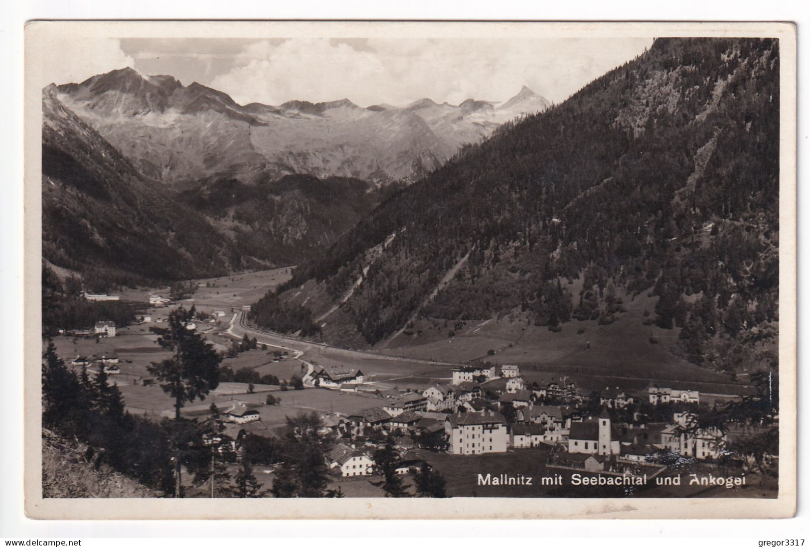 E5157) MALLNITZ Mit Seebachtal Und Ankogel Mit KIRCHE U. HAUS DETAILS Alt ! - Mallnitz