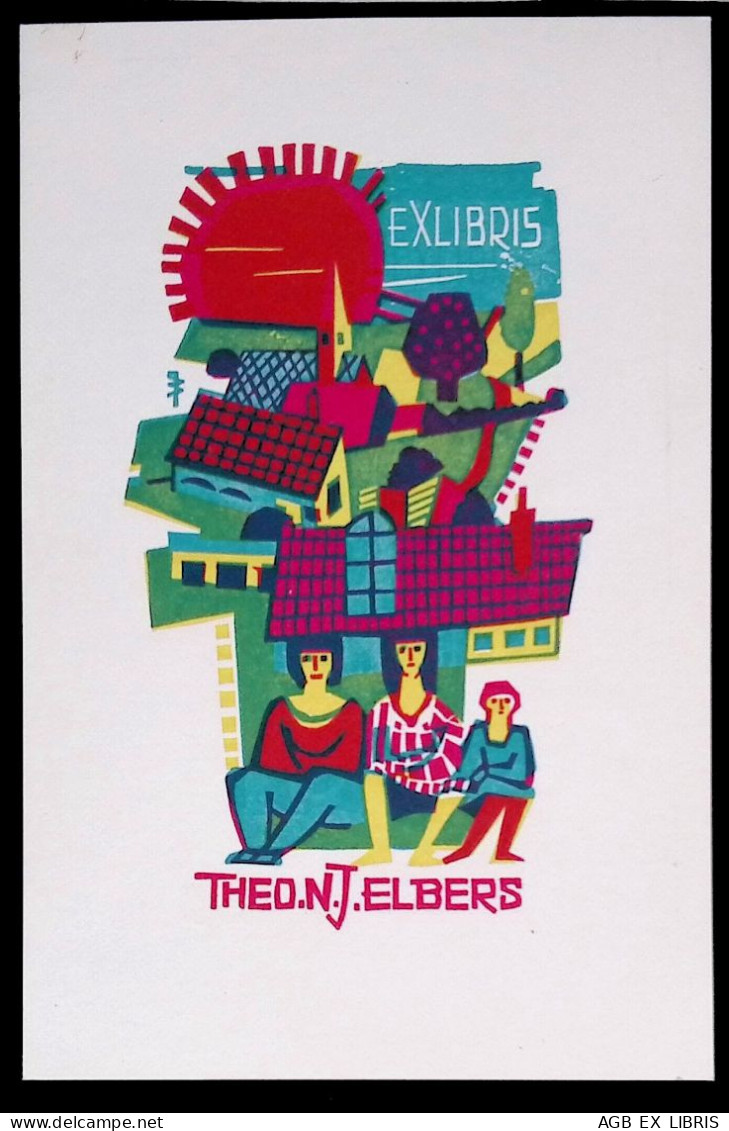 EX LIBRIS JAN BATTERMAN Per THEO N. J. ELBERS L27bis-F02 - Exlibris