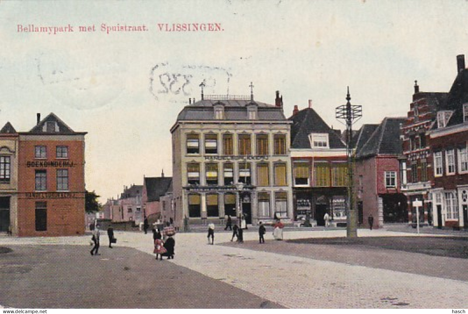 485523Vlissingen, Bellamypark Met Spuistraat 1912 (zie Hoeken)  - Vlissingen