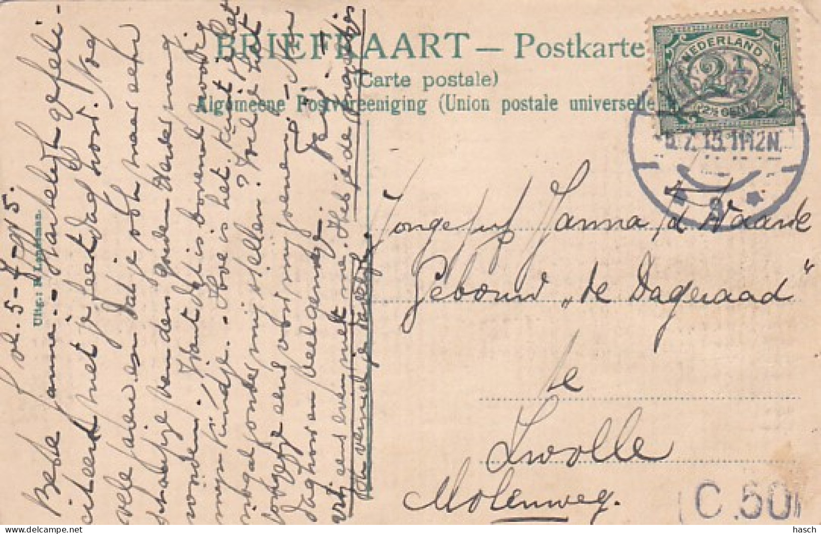 485535Vlissingen, Badhuisweg Van Af Zee. 1915. (Linkerkant Vouwen)  - Vlissingen