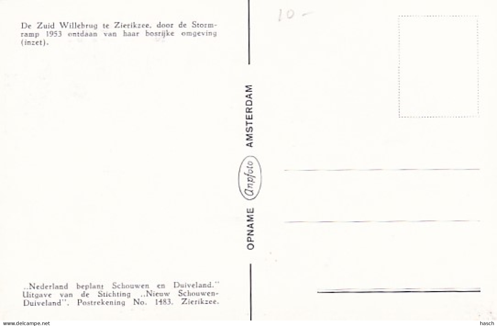 485581Zierikzee, De Zuid Willebrug, Door De Stormramp 1953 Ontdaan Van Haar Bosrijke Omgeving.  - Zierikzee