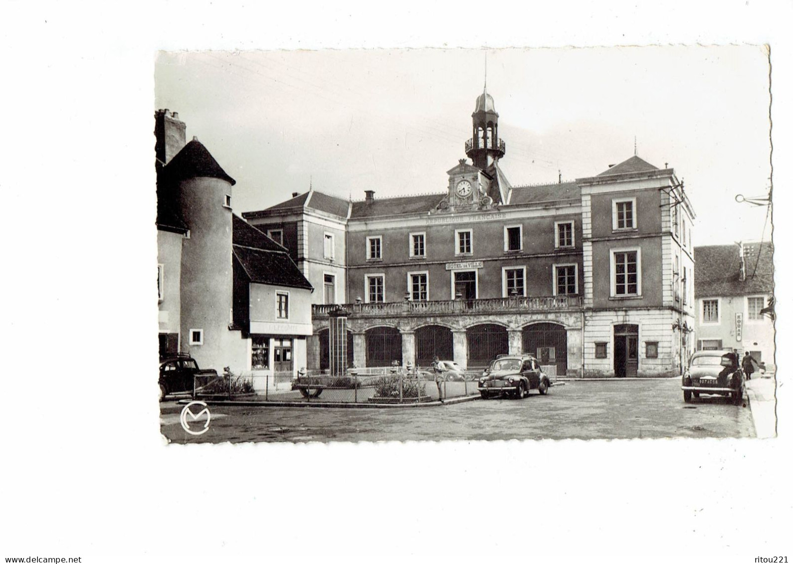 Cpm -  [58] Nièvre > Tannay - L'Hôtel De Ville - 1032 Collin - 1956 - Voiture 4 CV - SIMCA - Magasin Lecomte Kodak Tour - Tannay