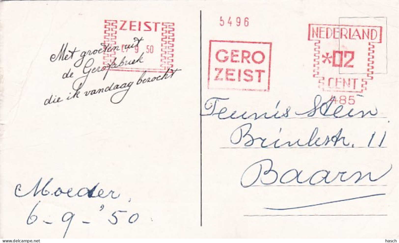 485663Zeist, Gerofabriek. 1950. (Diverse Gebreken)  - Zeist