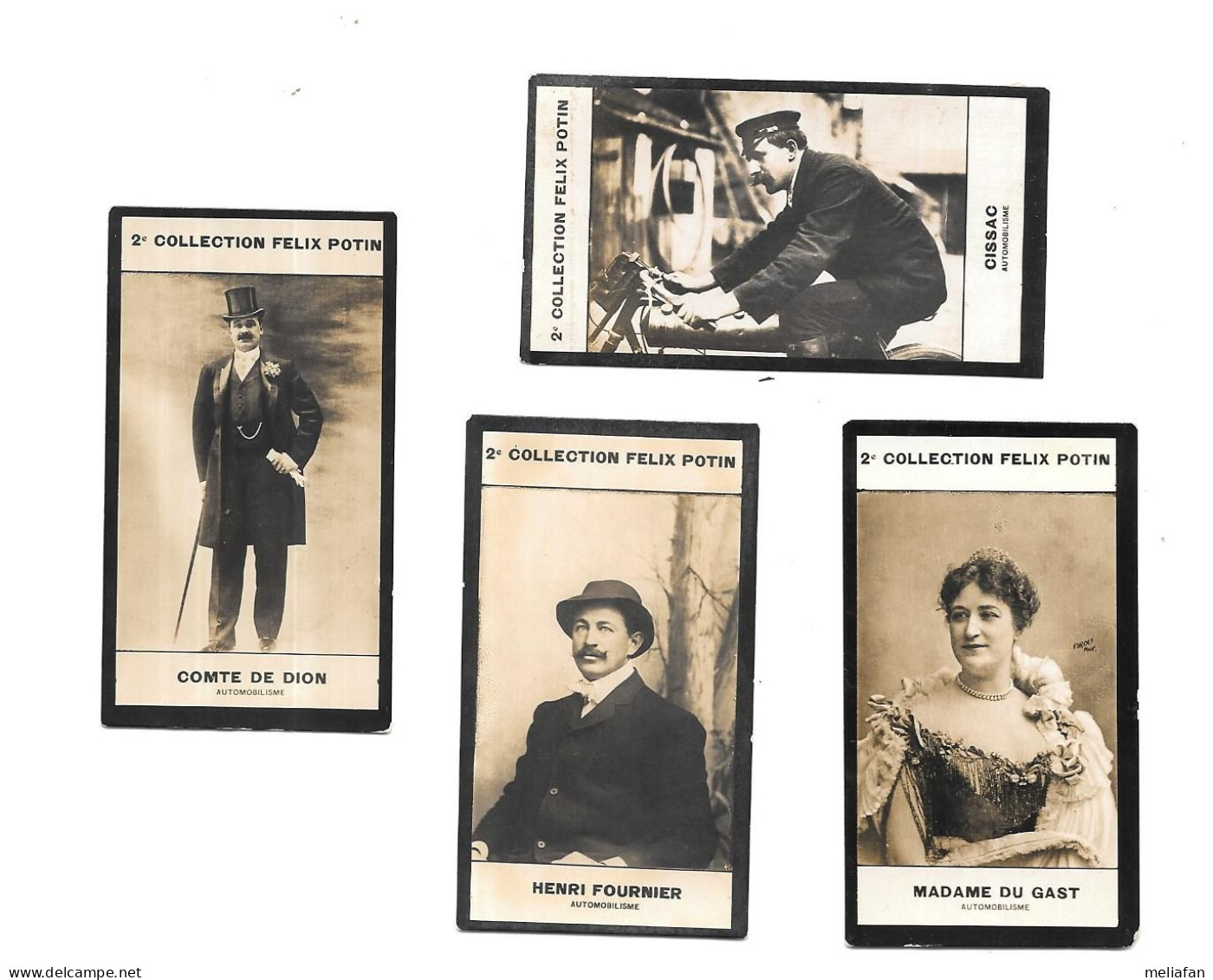 DW33 - CHROMOS PHOTOGRAPHIQUES 2ème COLLECTION FELIX POTIN - HENRI FOURNIER - MME DU GAST - CISSAC - COMTE DE DION - Sonstige & Ohne Zuordnung