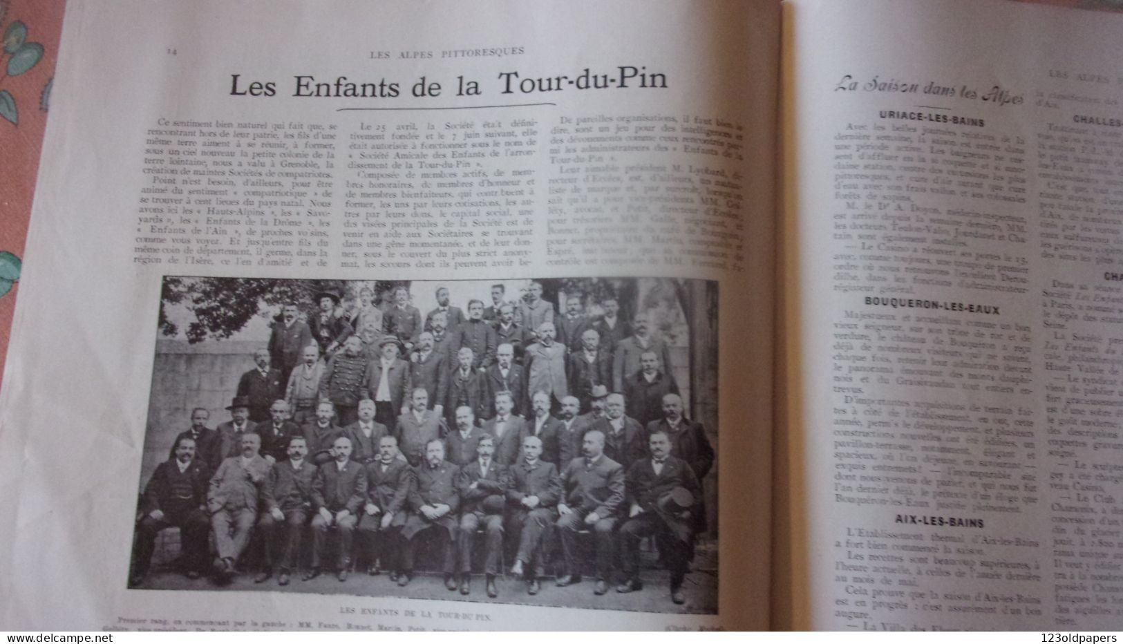 JUIN 1905 LES ALPES PITTORESQUES N°102 VALLEE DE LA ROMANCHE  AIX LES BAINS LA TOUR DU PIN .. GRENOBLE PUB...