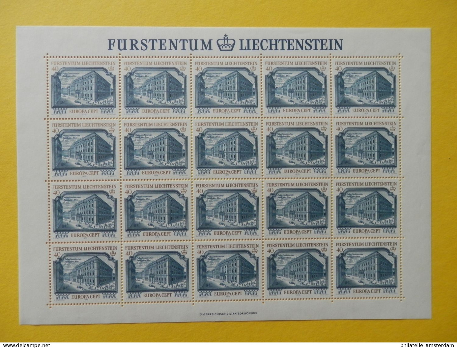 Liechtenstein 1978, FULL SHEETS / EUROPA CEPT: Mi 692-93, ** - KB - 1978