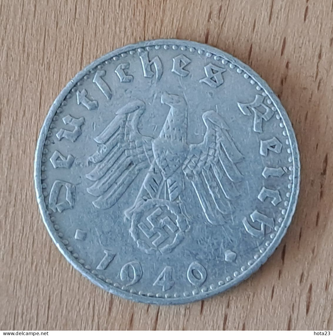 GERMANY, DEUTSCHLAND - 50 Pfennig (B) 1940 YEAR ALUMINIUM - 50 Reichspfennig