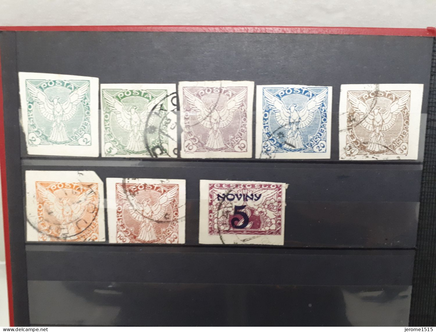 Timbres Tchécoslovaquie :  1919 Journaux Yt N° 1, 2, 4, 5, 6, 7, 8, 217  & - Timbres Pour Journaux