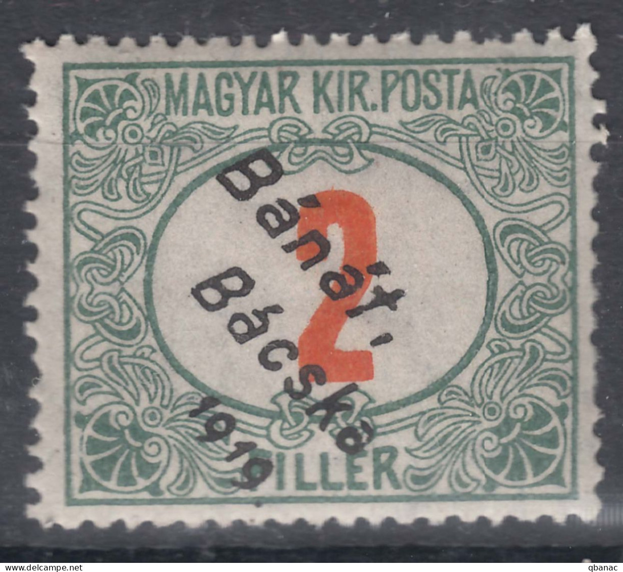 Hungary Banat Bacska 1919 Porto Mi#2 Mint Hinged - Banat-Bacska