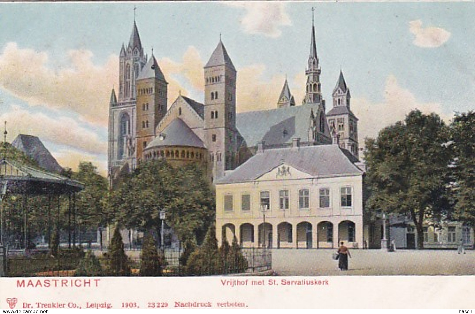 485855Maastricht, Vrijhof Met St. Servatiuskerk.   - Maastricht