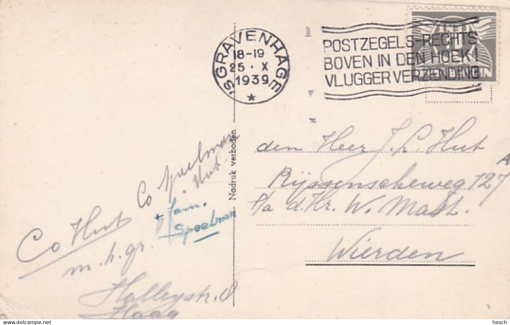 4858106Den Haag, Kon. Paleis, Noordeinde. 1939. (kleine Vouwen In De Hoeken)  - Den Haag ('s-Gravenhage)