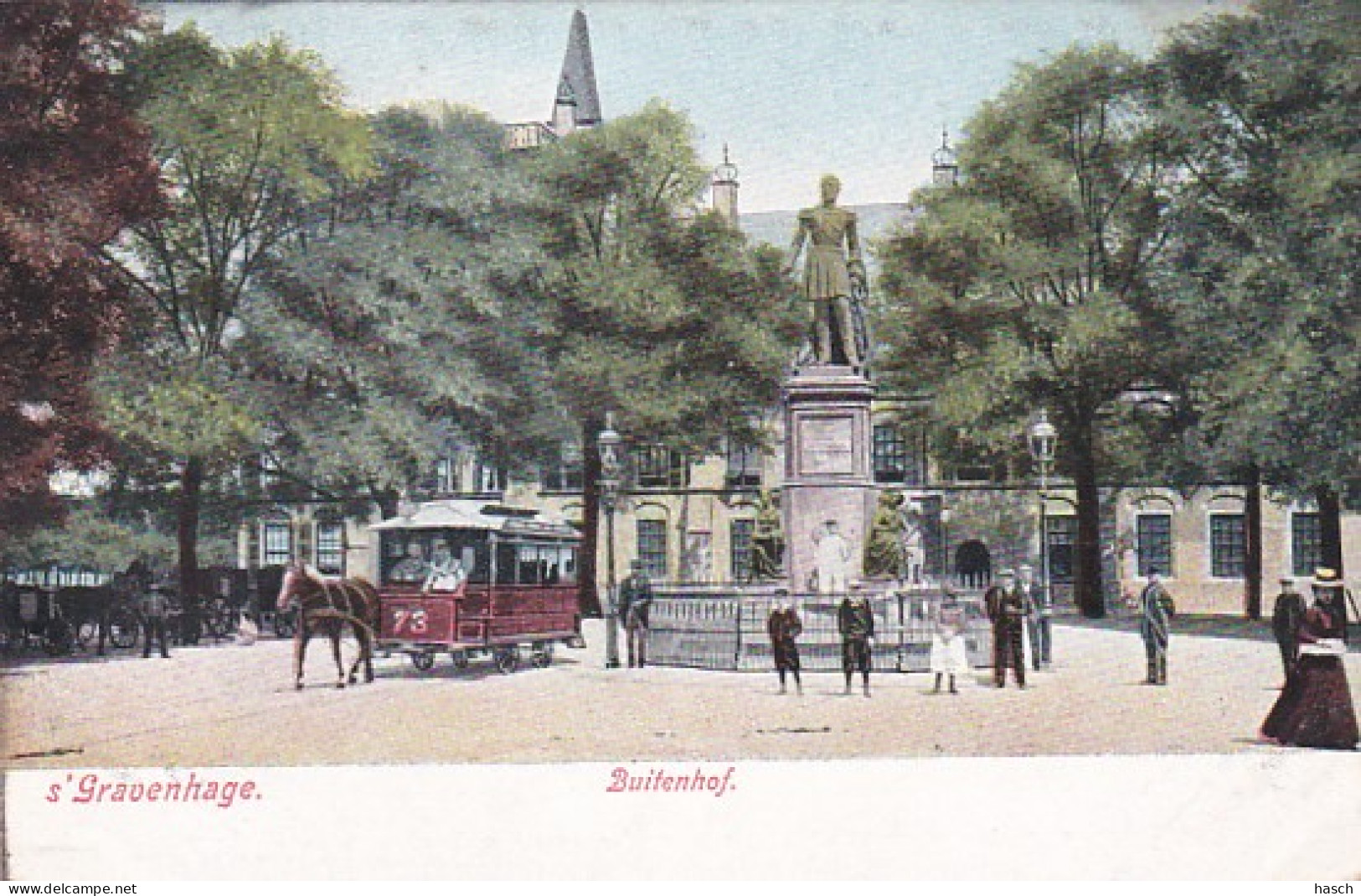 4858115's Gravenhage,. Buitenhof Met Paardentram Rond 1900.  - Den Haag ('s-Gravenhage)