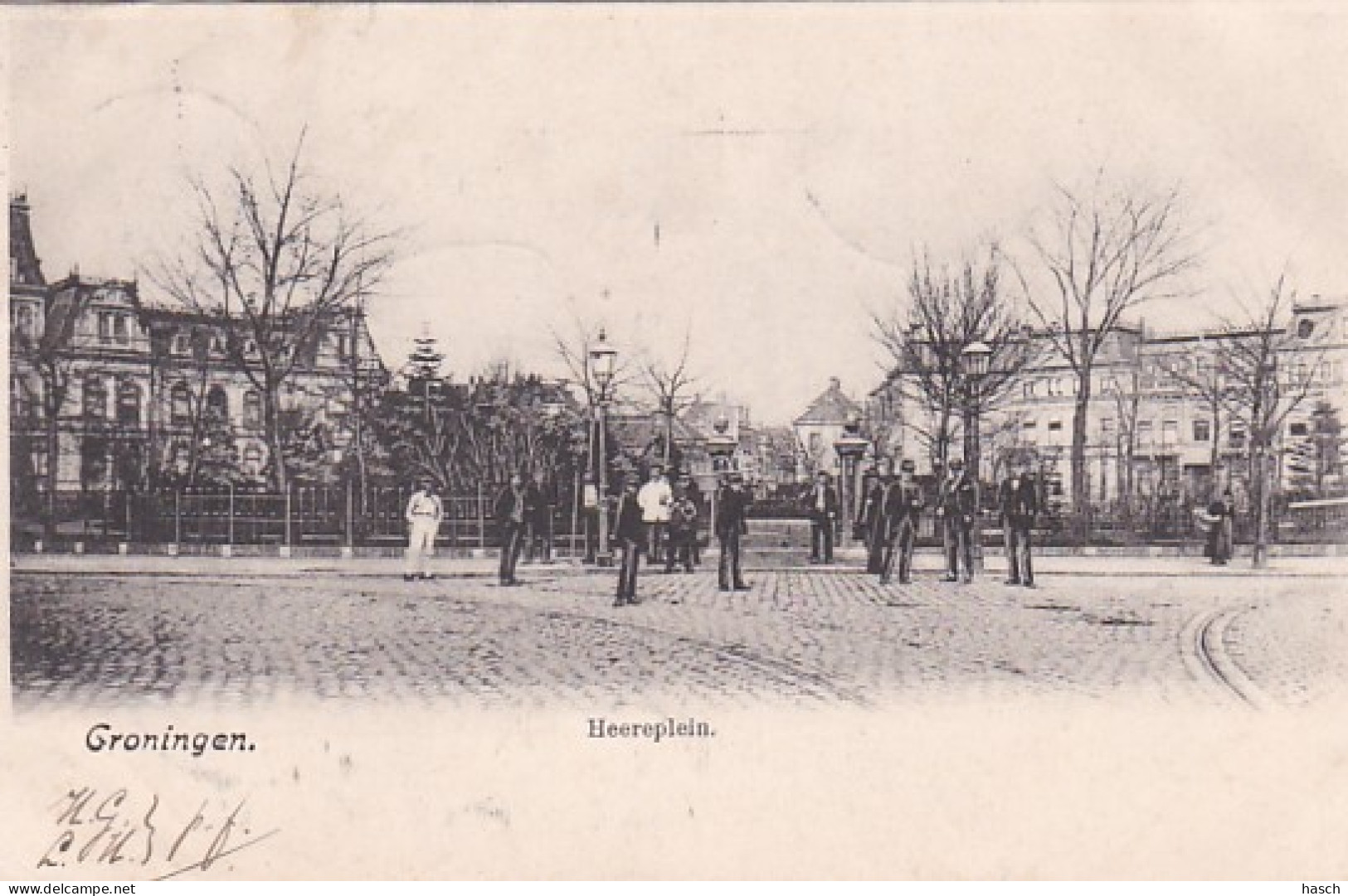 4858146Groningen, Heereplein 1903. (kanten Zijn Afgeknipt)  - Groningen