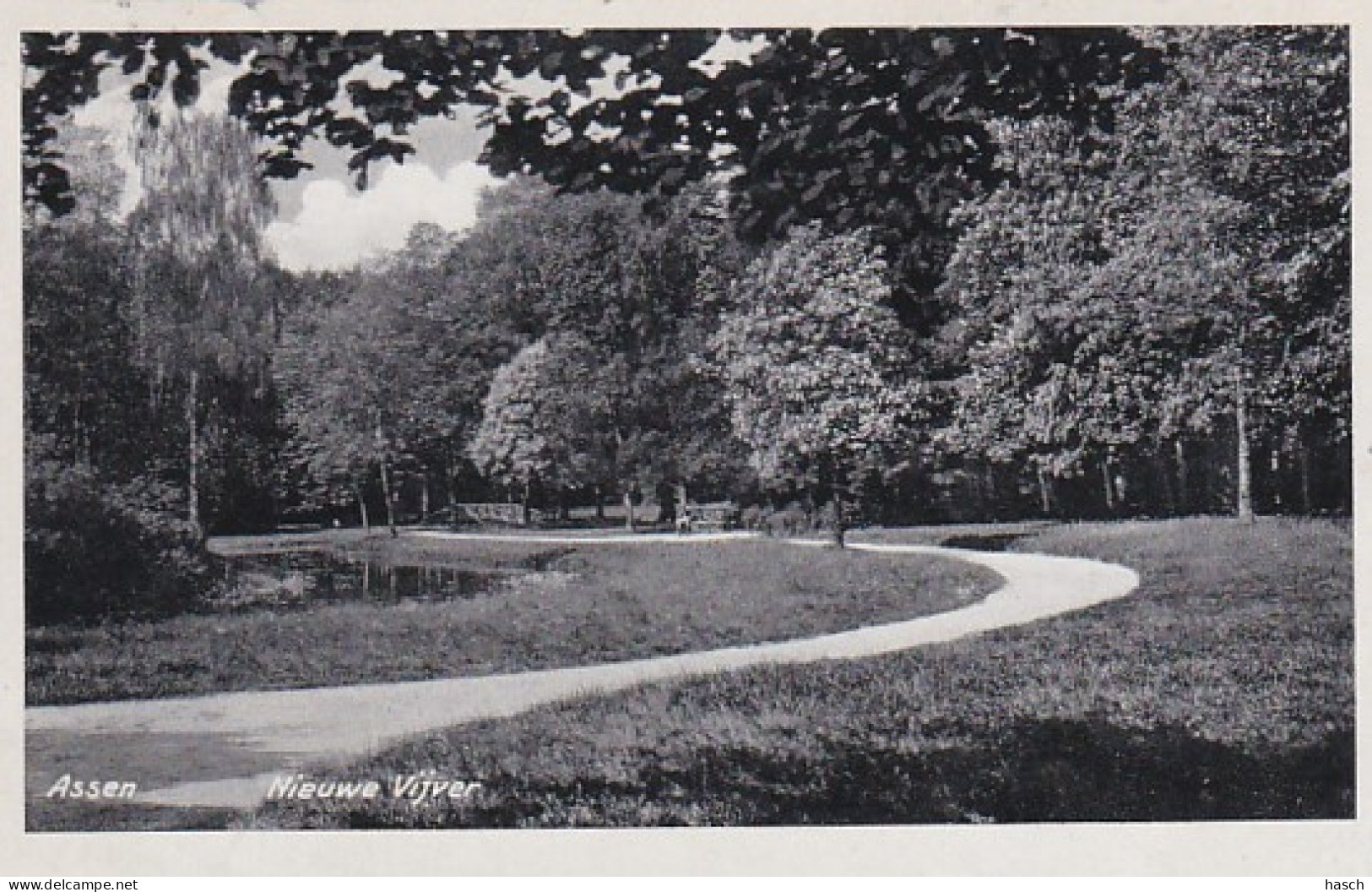 4858205Assen, Nieuwe Vijver. 1937.  - Assen