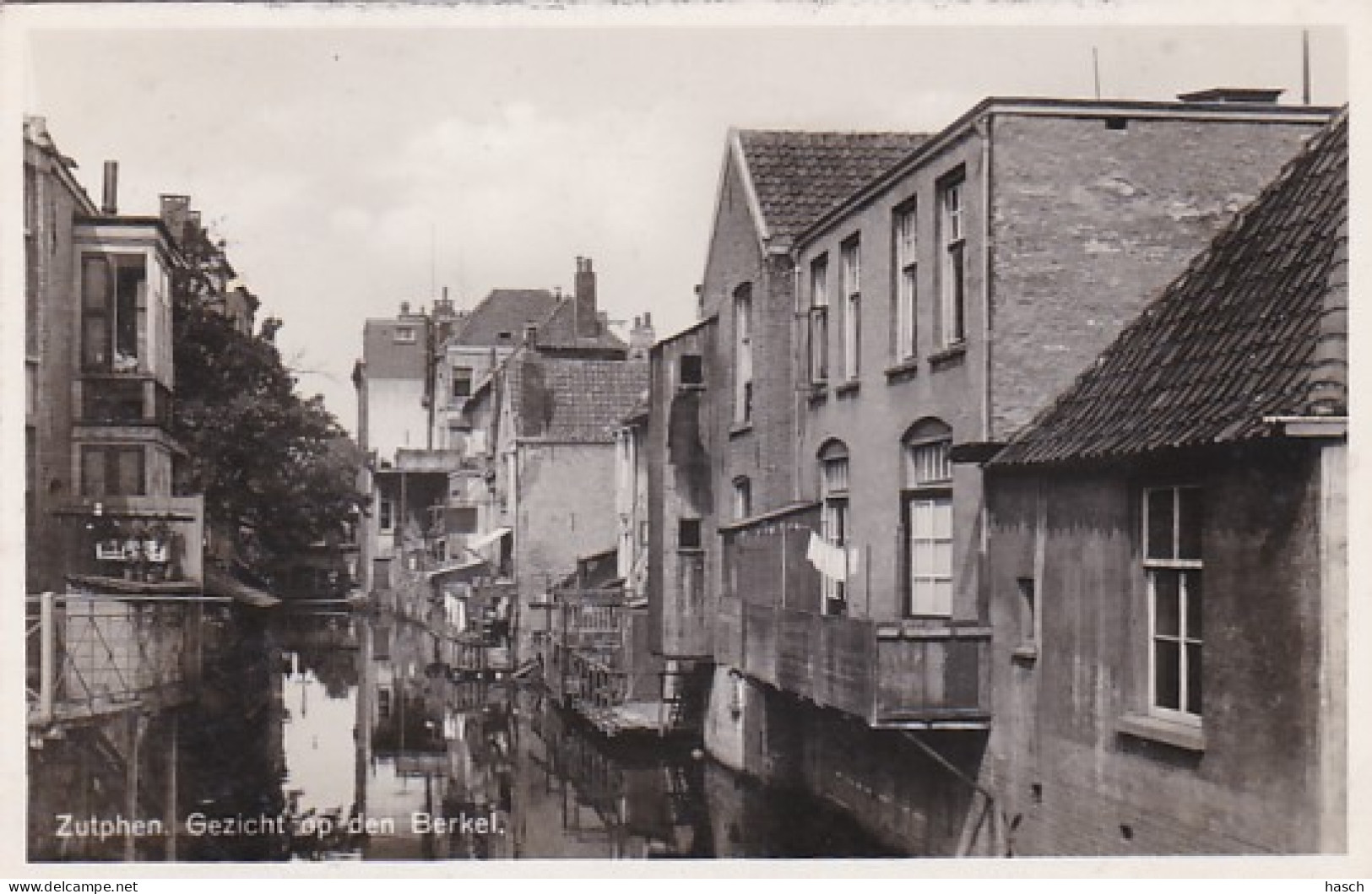 4858237Zutphen, Gezicht Op Den Berkel. (Foto Met Zilverglans)  - Zutphen