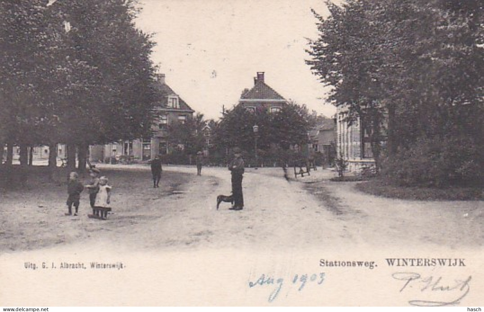 4858260Winterswijk, Stationsweg 1903. (kanten Afgeknipt?)  - Winterswijk