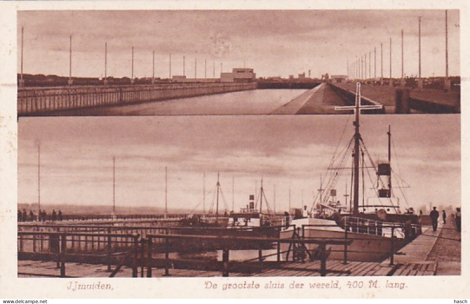 4858399IJmuiden, De Grootste Sluis Der Wereld, 400m Lang.  - IJmuiden