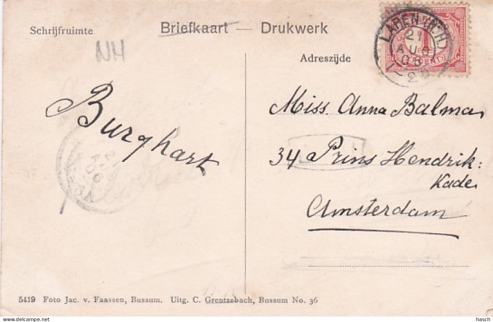 486171Laren, Boerenwoning. 1906.  - Laren (NH)