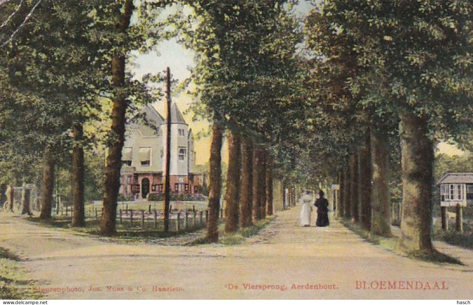 4861149Bloemendaal, De Viersprong, Aerdenhout. 1907.(Zie Linksboven)  - Bloemendaal