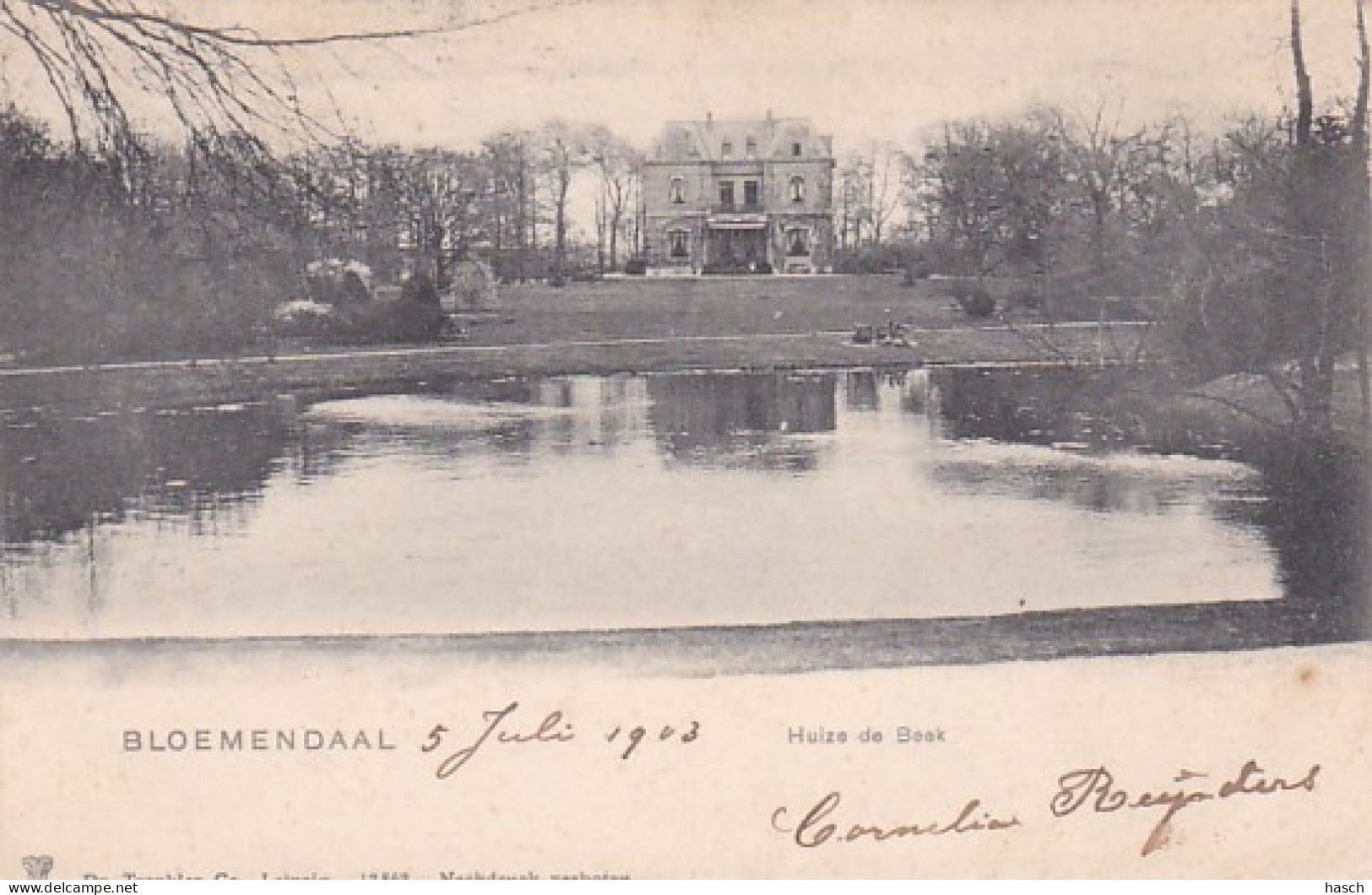 4861158Bloemendaal,  Huize De Beek. 1903.  - Bloemendaal