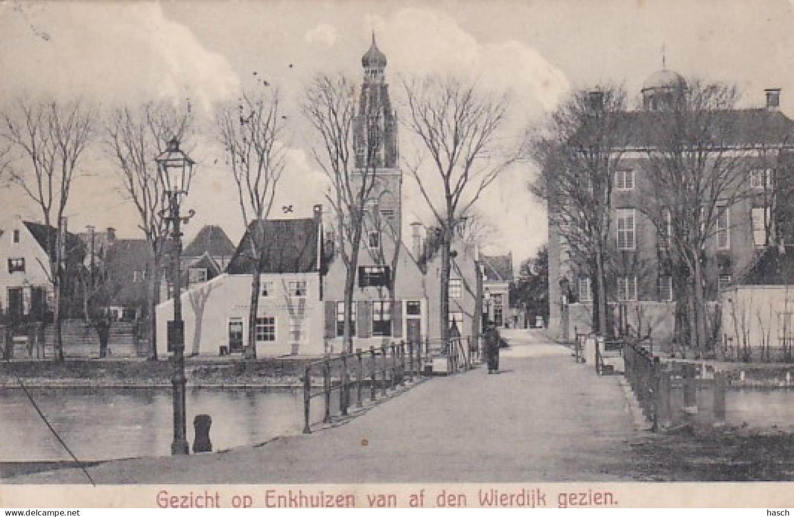 4861185Enkhuizen,Gezicht Op Enkhuizen Van Af Den Wierdijk Gezien. 1908.   - Enkhuizen