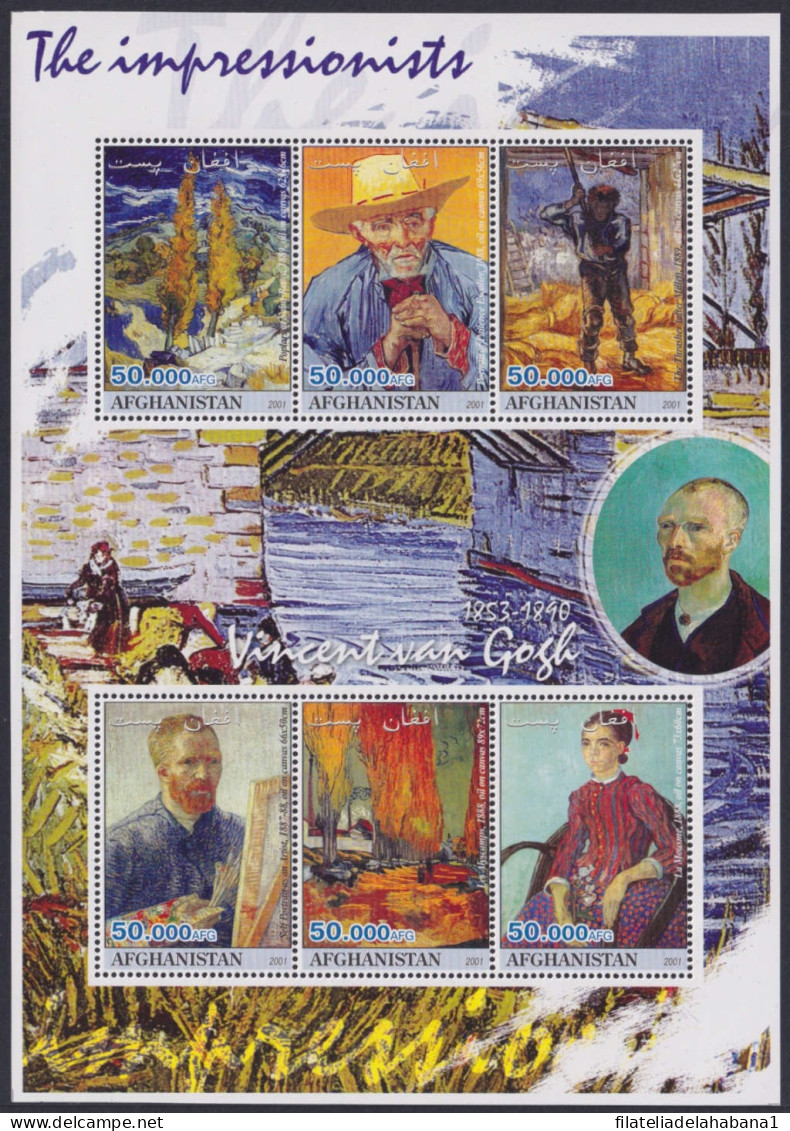 F-EX48062 AFGHANISTAN MNH 2001 ART IMPRESSIONISTS PAINTING VINCENT VAN GOGH.  - Impresionismo