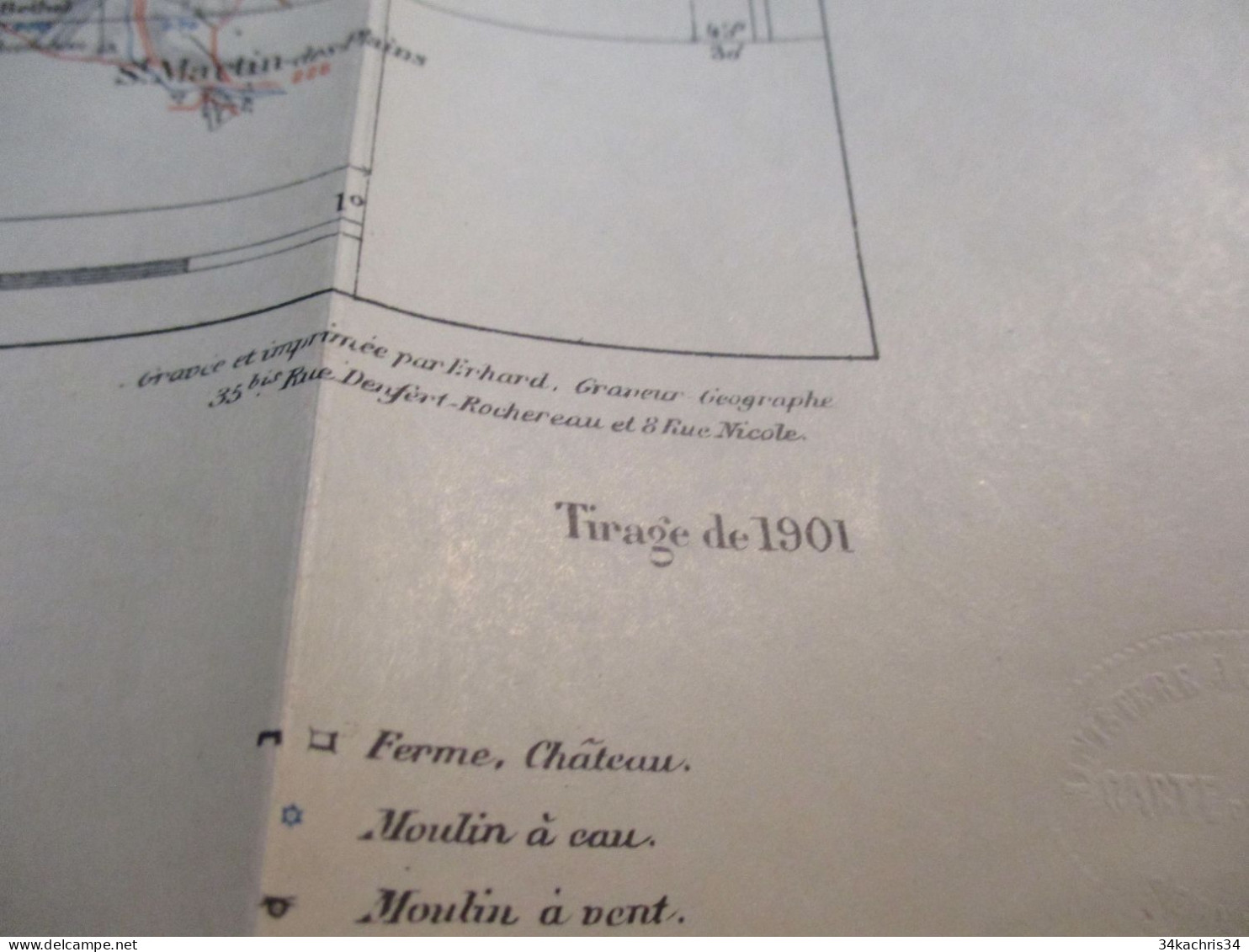 L11 Carte Géographique 1/100 000 Hachette Ministère De L'Intérieur Issoire Puy De Dôme 1901 - Landkarten